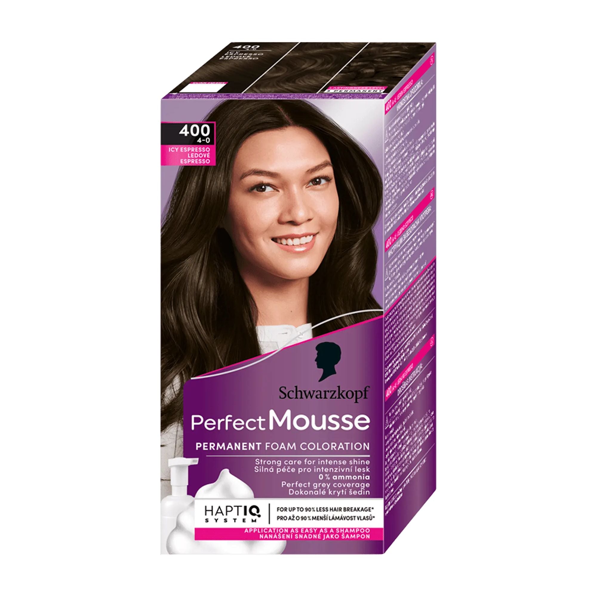 Schwarzkopf Perfect Mousse 4-0 Icy Espresso Haarfarbe Schaum – Peppery Spot