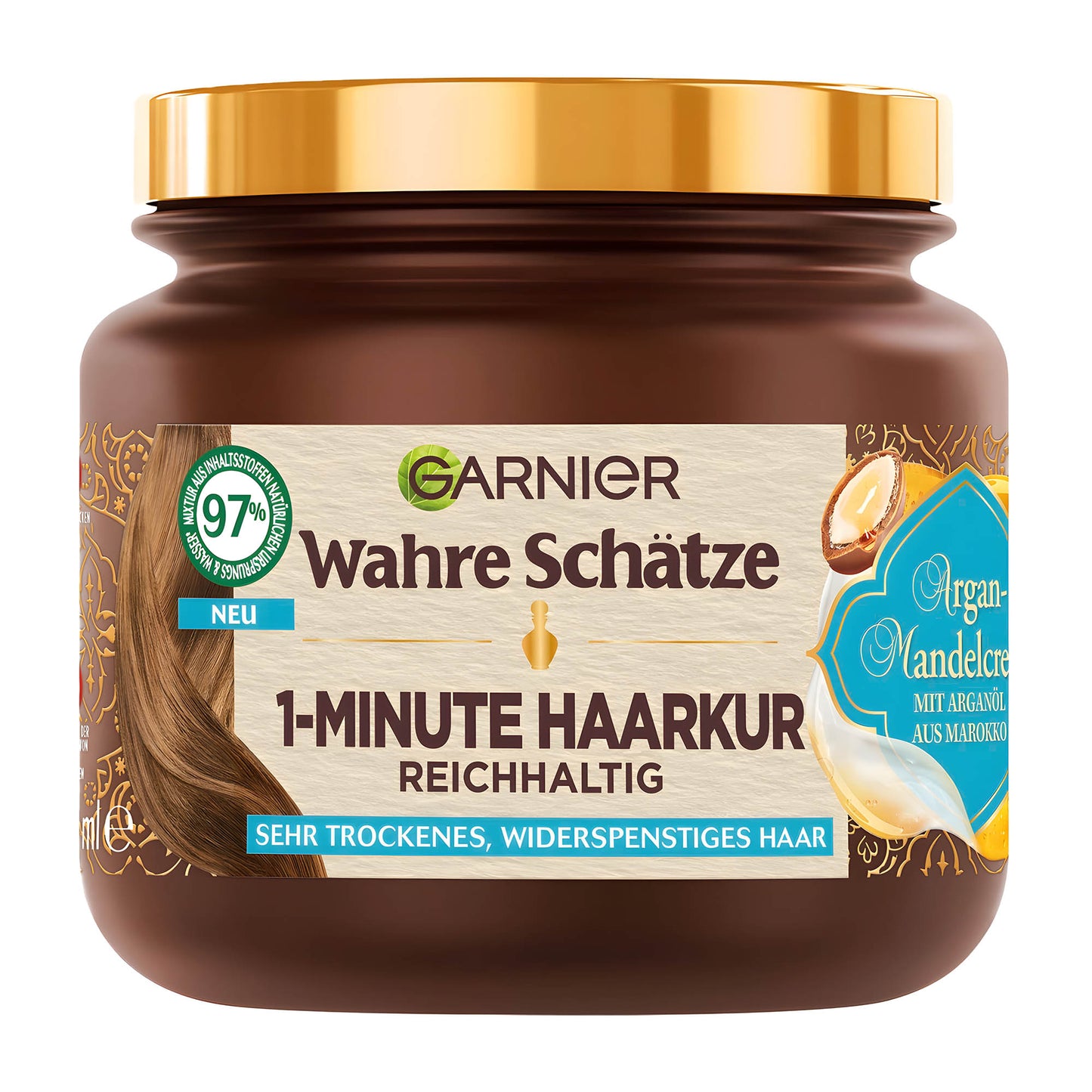 Garnier Wahre Schätze Arganöl & Mandelcreme 1-Minute Haarkur, 340 ml