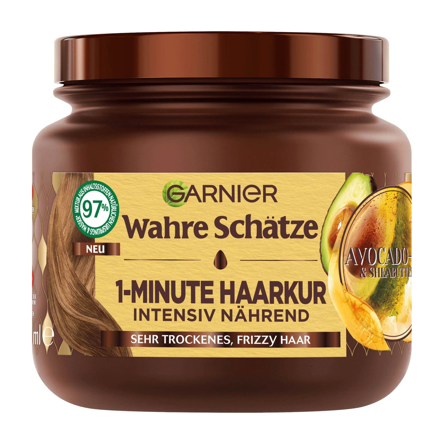 Garnier Wahre Schätze Avocadoöl & Sheabutter 1-Minute Haarkur, 340 ml