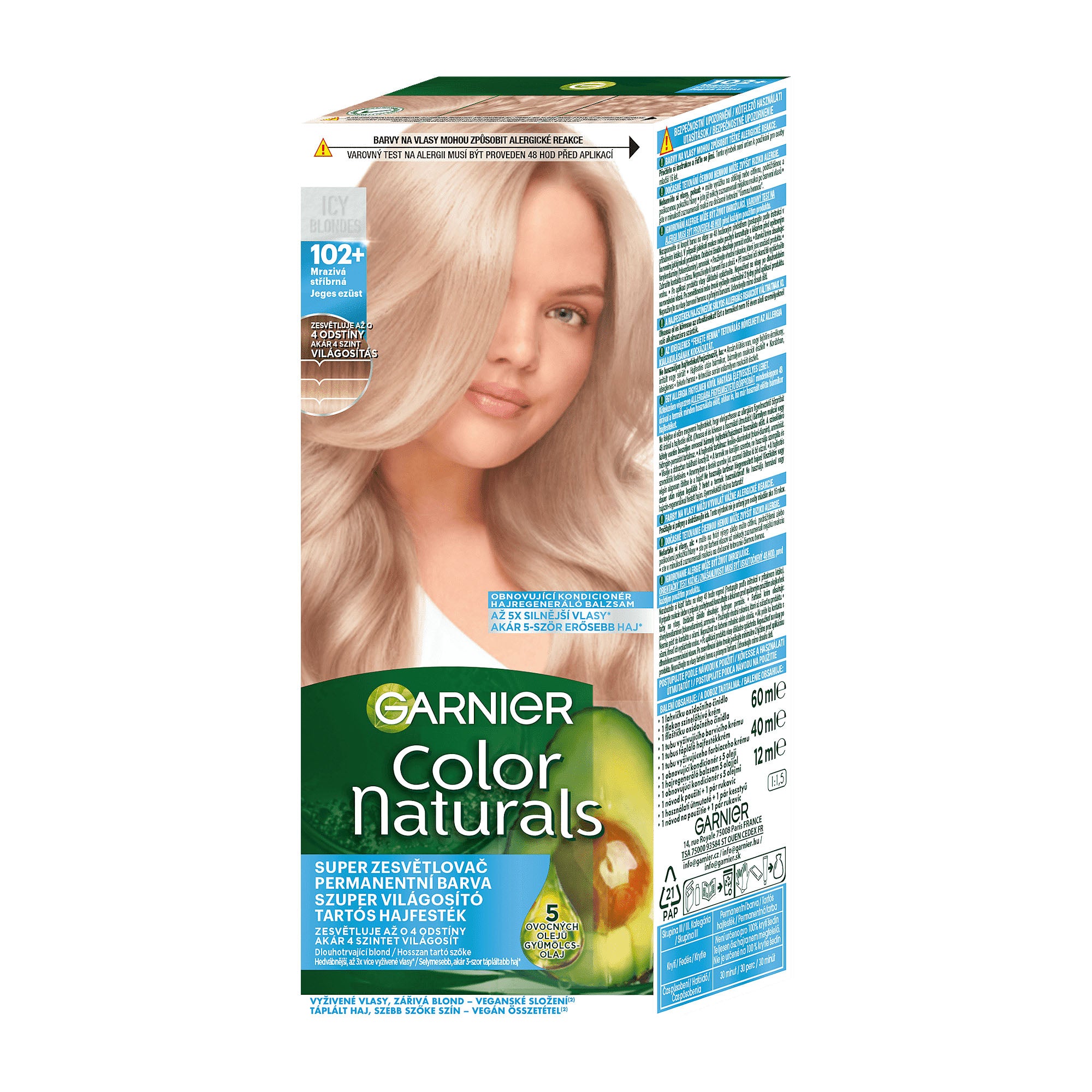 GARNIER Color naturals 102+ Icy Silver Blonde Super Aufheller
