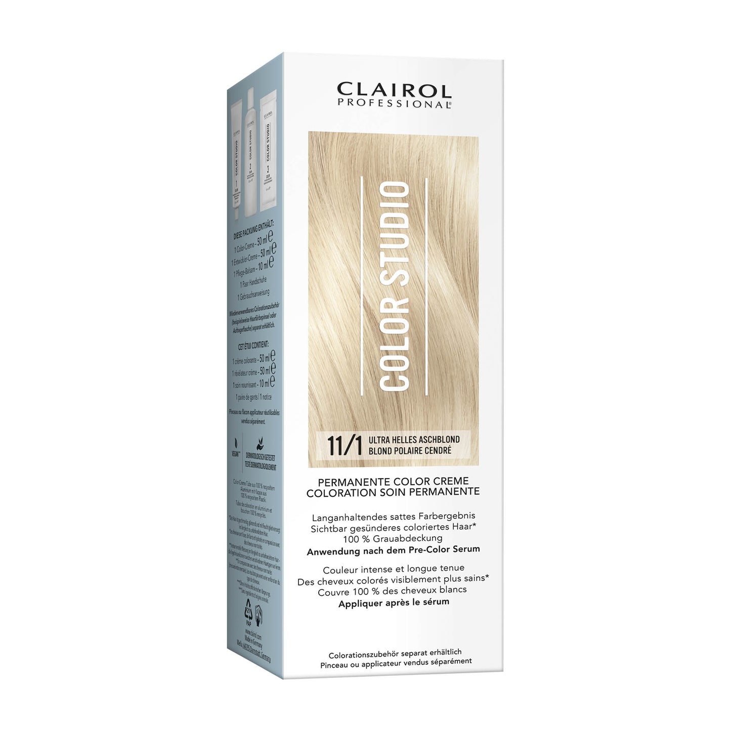 Clairol Professional Color Studio 11/1 Ultra Helles Aschblond Haarfarbe