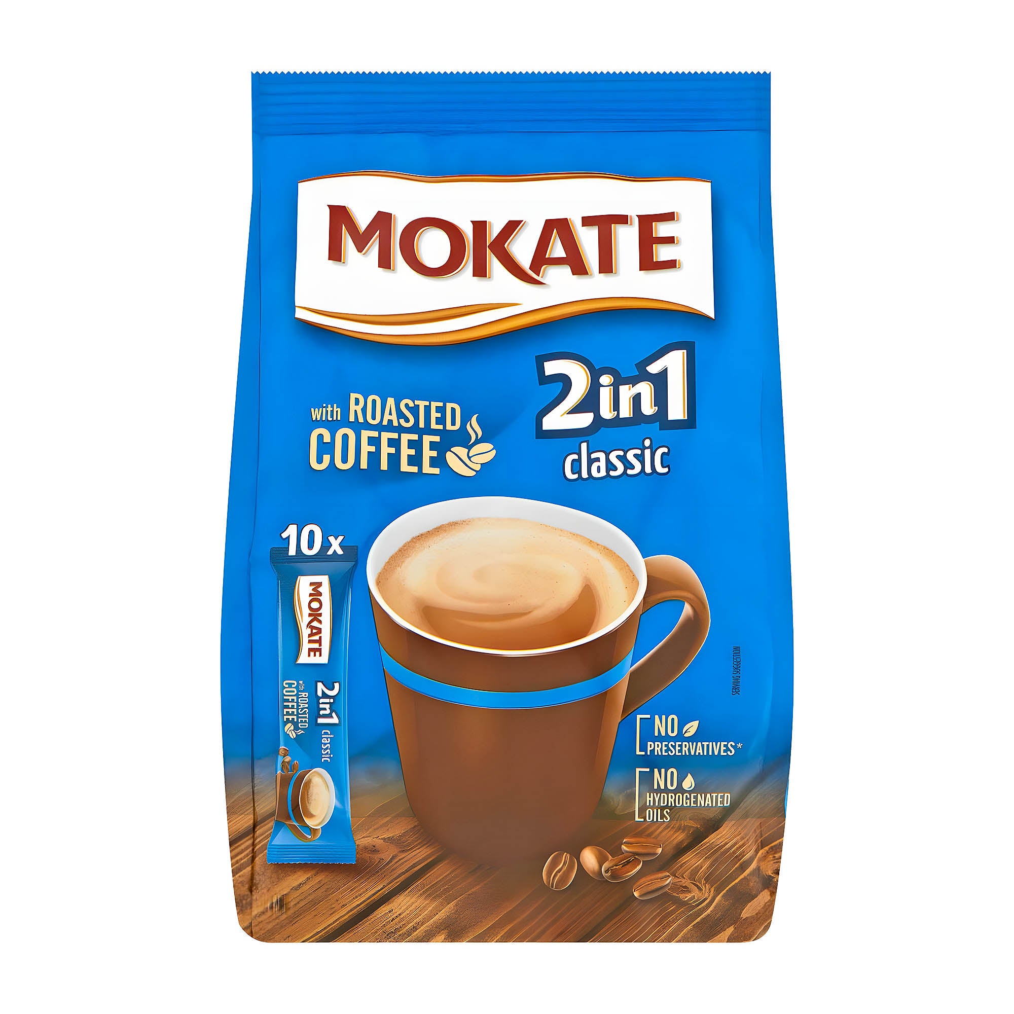 Mokate Café instantané classique 2 en 1, 10 unités