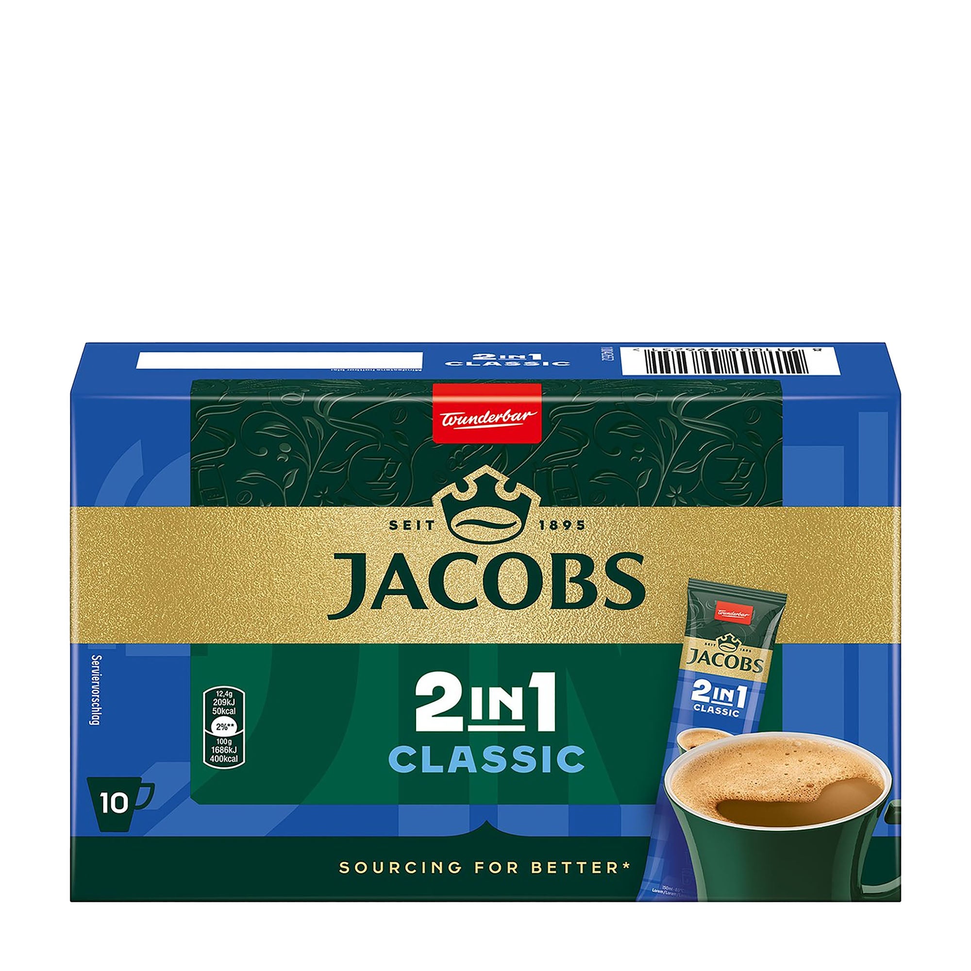 Jacobs 2in1 Classic coffee packaging on a white background