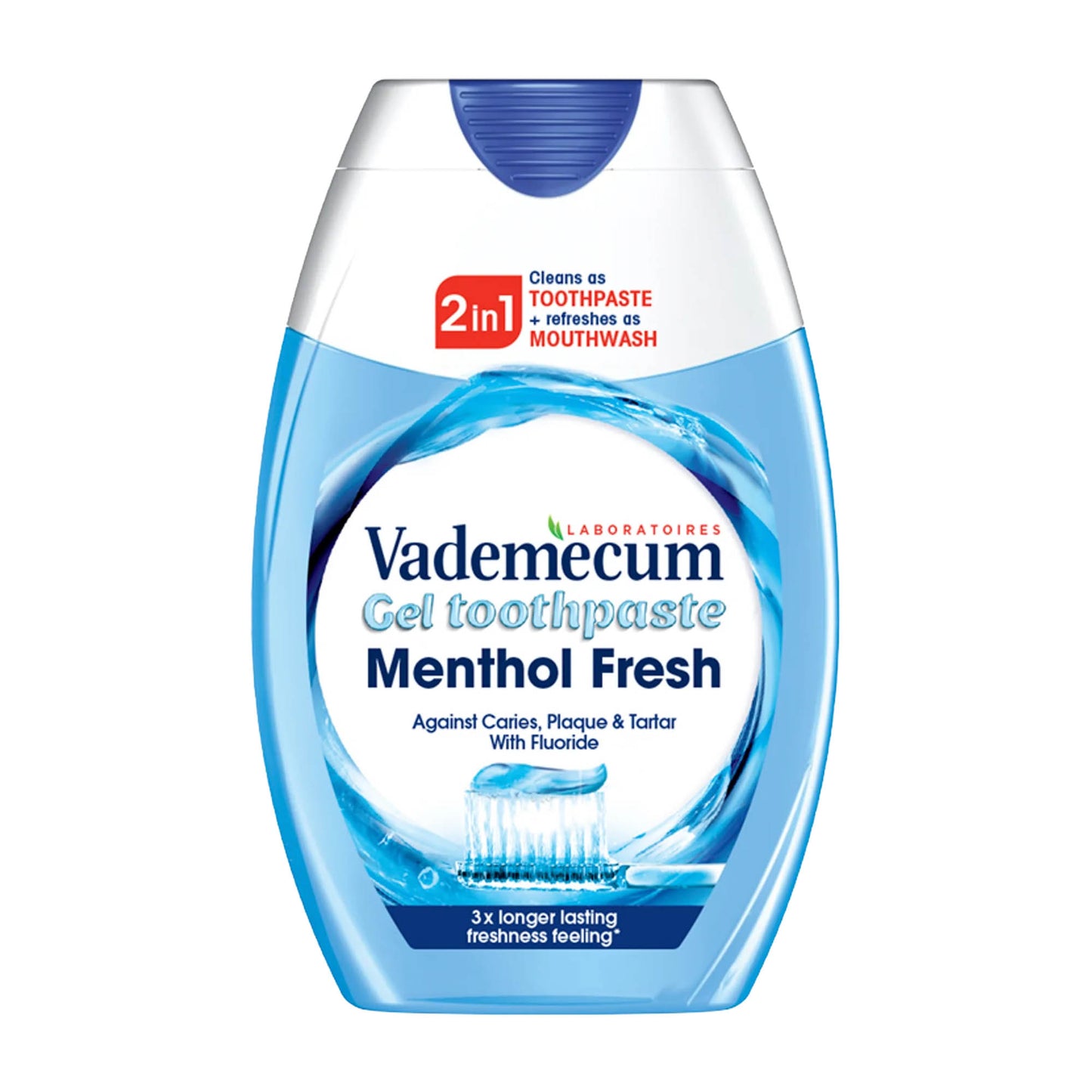 Vademecum 2in1 Menthol Fresh toothpaste gel, 75 mL