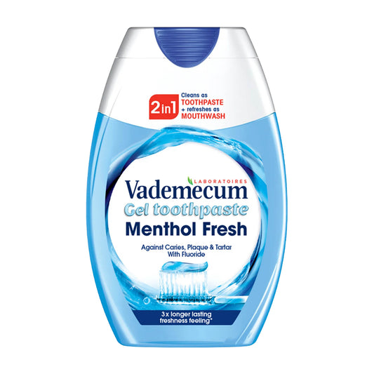 Vademecum 2in1 Menthol Fresh toothpaste gel, 75 mL