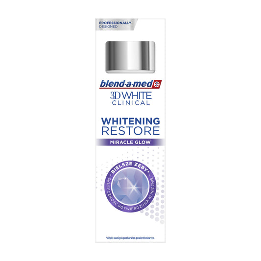 blend-a-med 3D White Clinical miracle glow toothpaste, 75 mL