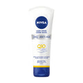 Tube of Nivea 3in1 anti-age hand cream on a white background