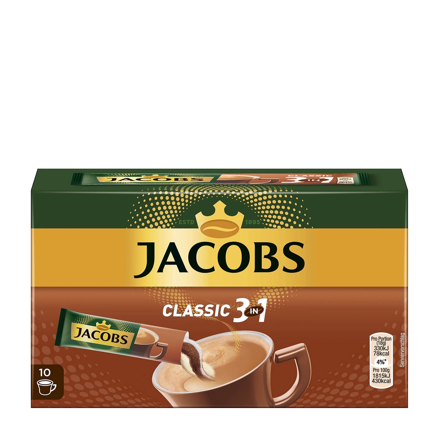 Jacobs 3in1 Classic Instantkaffee, 10 Stück