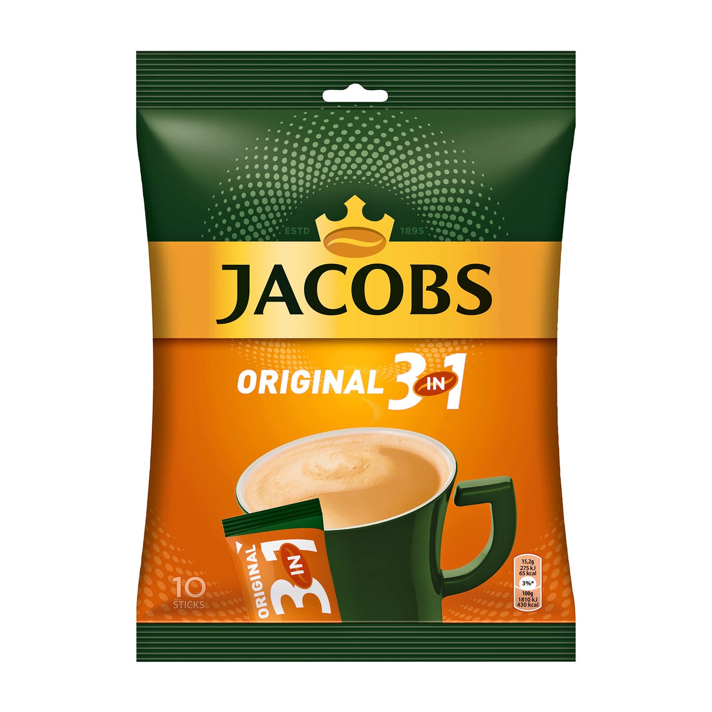 Jacobs 3in1 Original Instantkaffee, 10 Stück