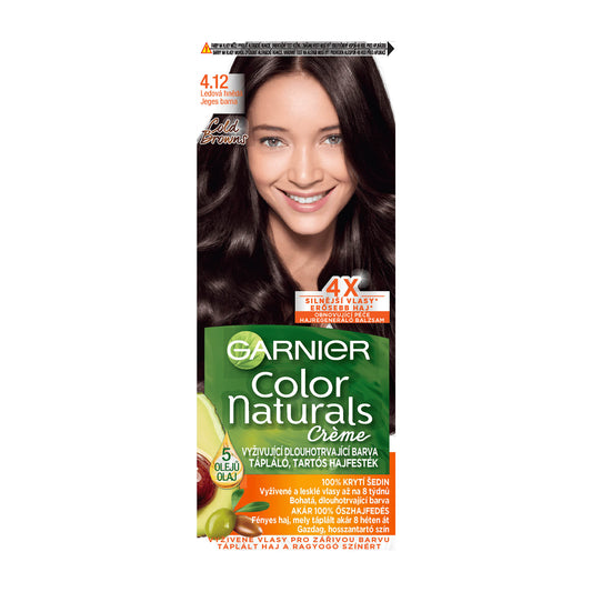 Garnier Color Naturals 4.12 Icy Brown nourishing permanent hair color