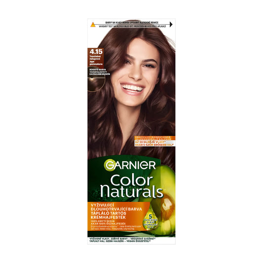 Garnier Color Naturals 4.15 Icy Chestnut Brown nourishing permanent hair color