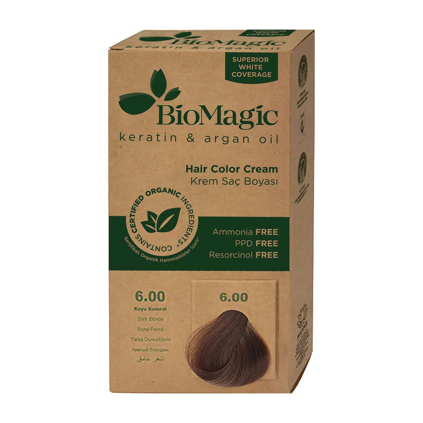 Biomagic 6.00 Dunkelblond permanente Haarfarbe Creme