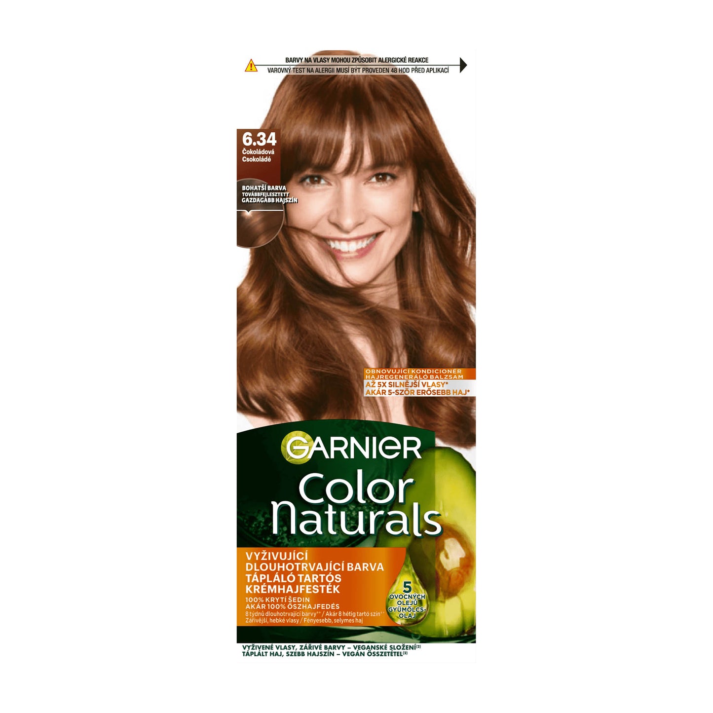 Garnier Color Naturals 6.34 Chocolate Brown nourishing permanent hair color