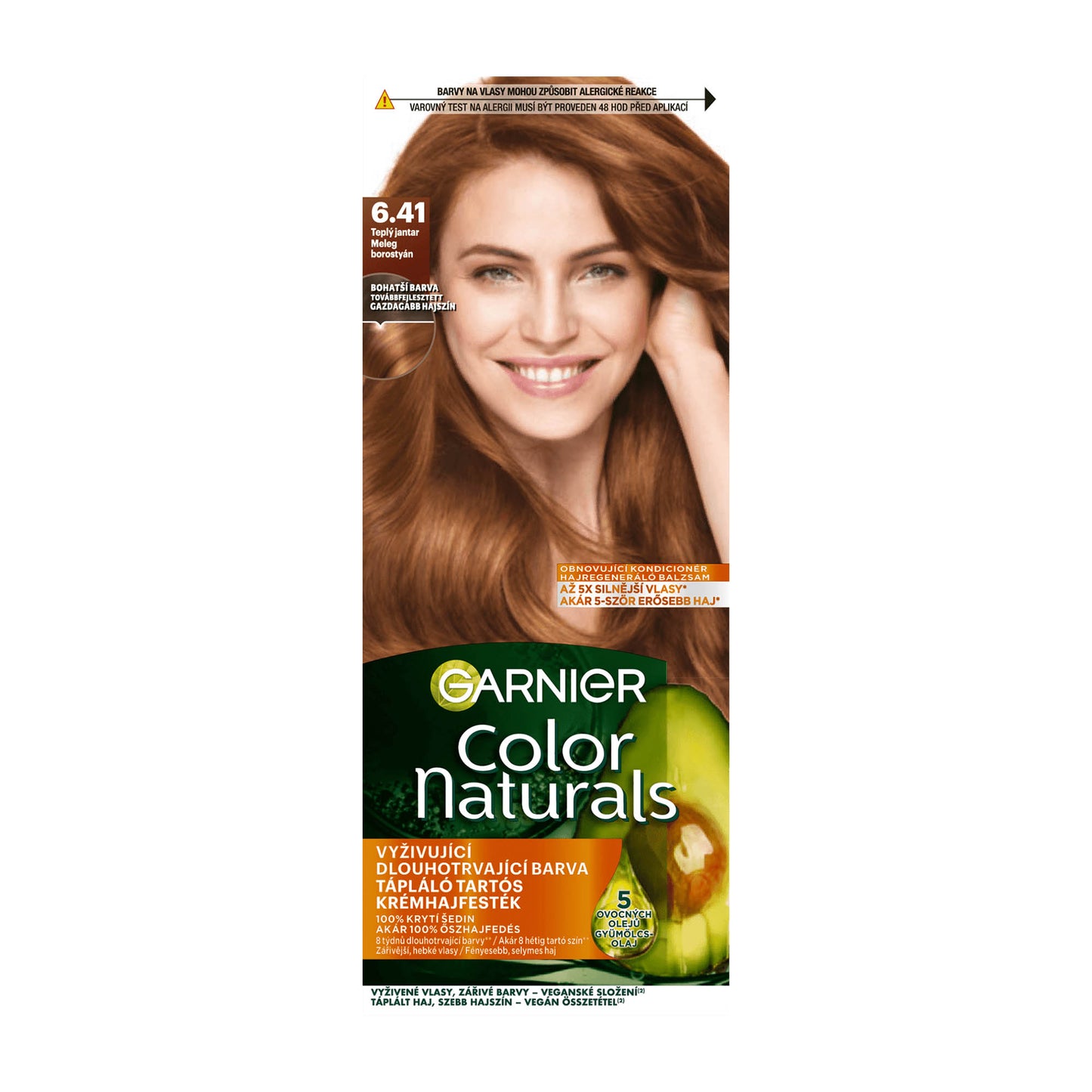 Garnier Color Naturals 6.41 Sweet Amber nourishing permanent hair color