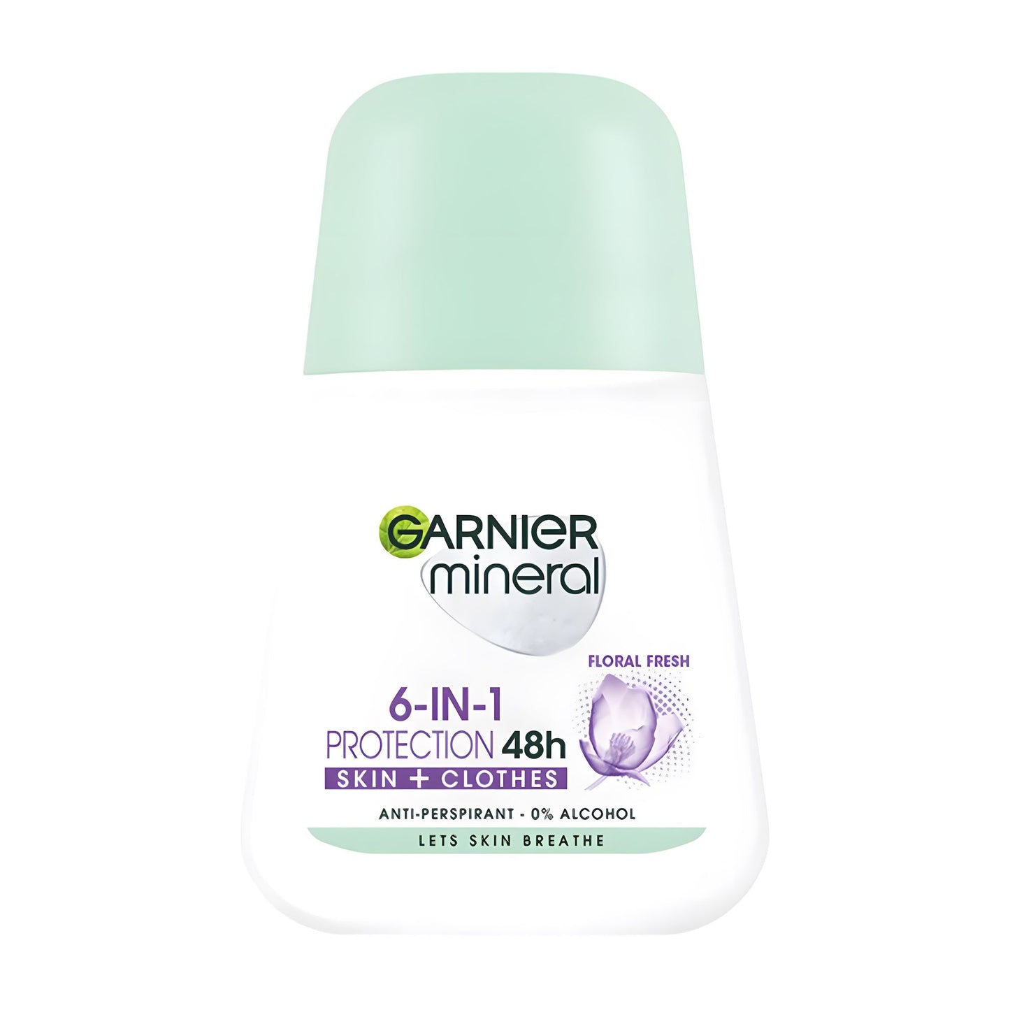 Garnier mineral 6in1 Protection floral fresh 48h anti-perspirant roll-on, 50 mL