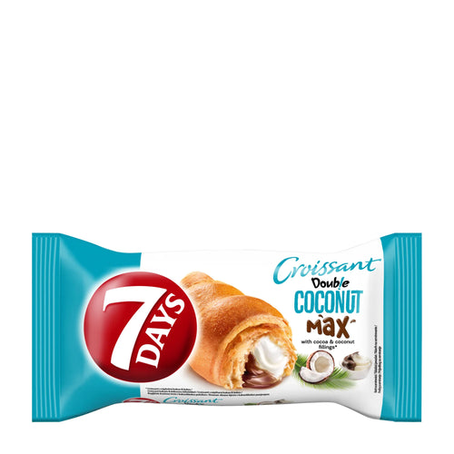 7 Days Croissant Double Coconut Max packaging on a white background