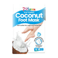 7th Heaven Softening Coconut Foot Mask packaging with a coconut and foot illustration on a white background