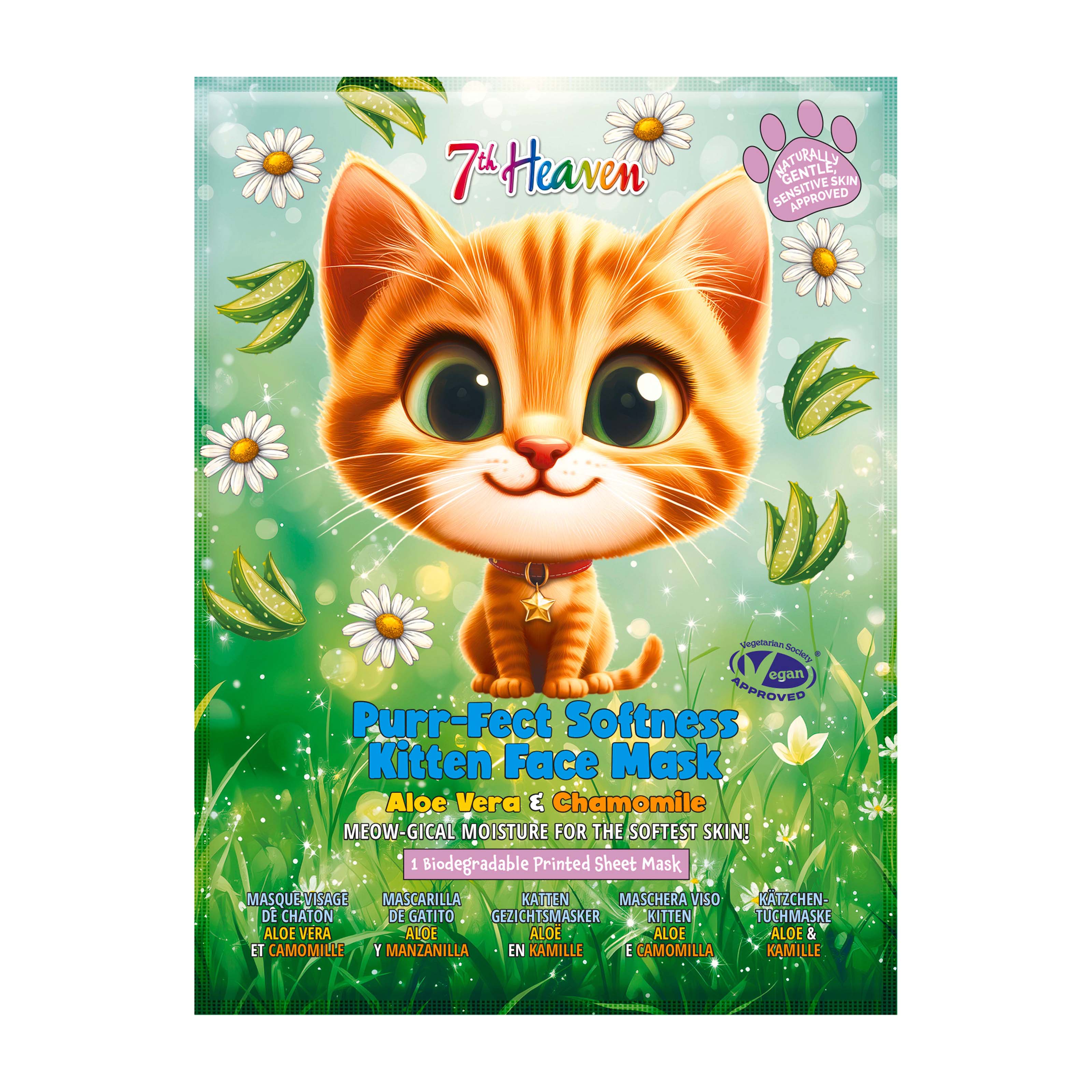 7th Heaven Masque en tissu KITTEN, 1 unité