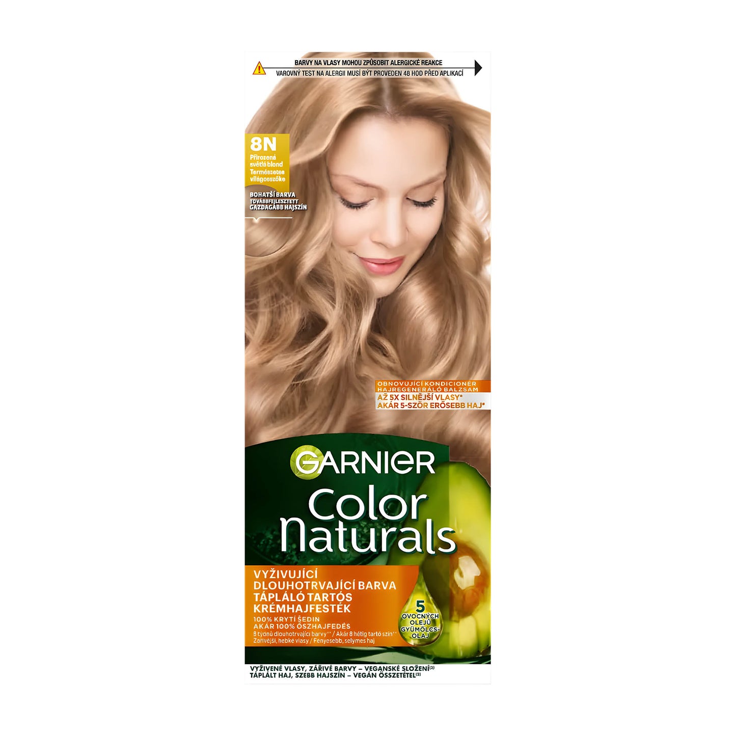 Garnier Color Naturals 8N Natural Light Blonde nourishing permanent hair color