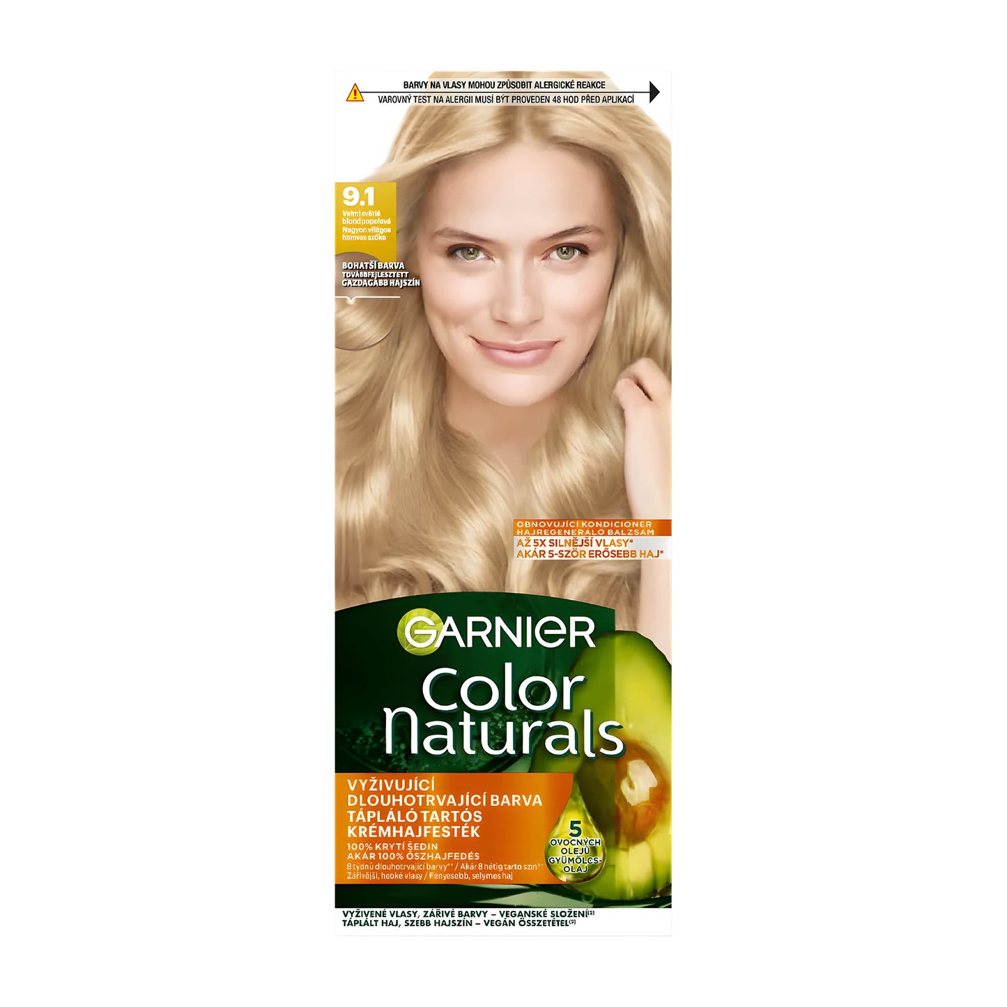 Garnier Color Naturals 9.1 Very Light Ash Blonde nourishing permanent hair color