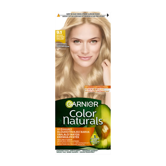 Garnier Color Naturals 9.1 Very Light Ash Blonde nourishing permanent hair color