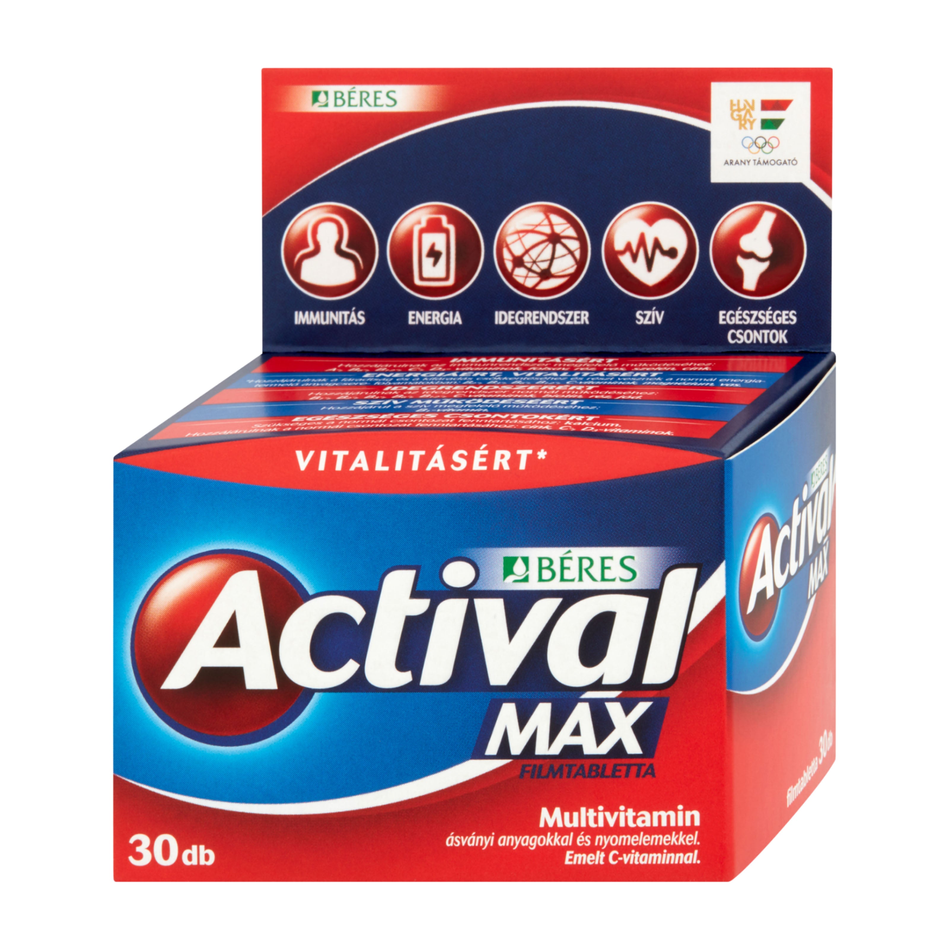 Beres Actival Max multivitamin tablets 30 count packaging on a white background