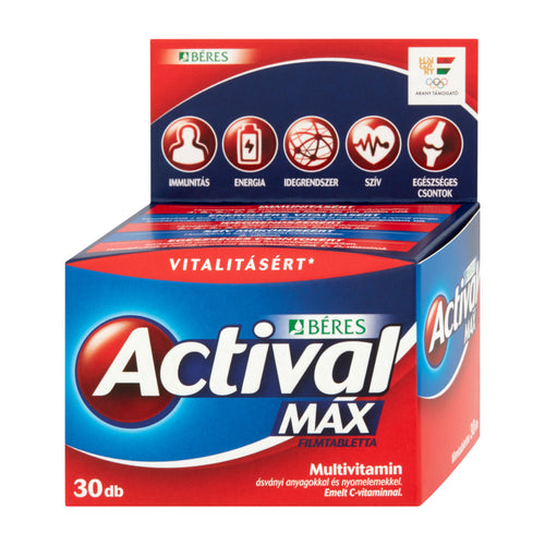 Beres Actival Max multivitamin tablets 30 count packaging on a white background