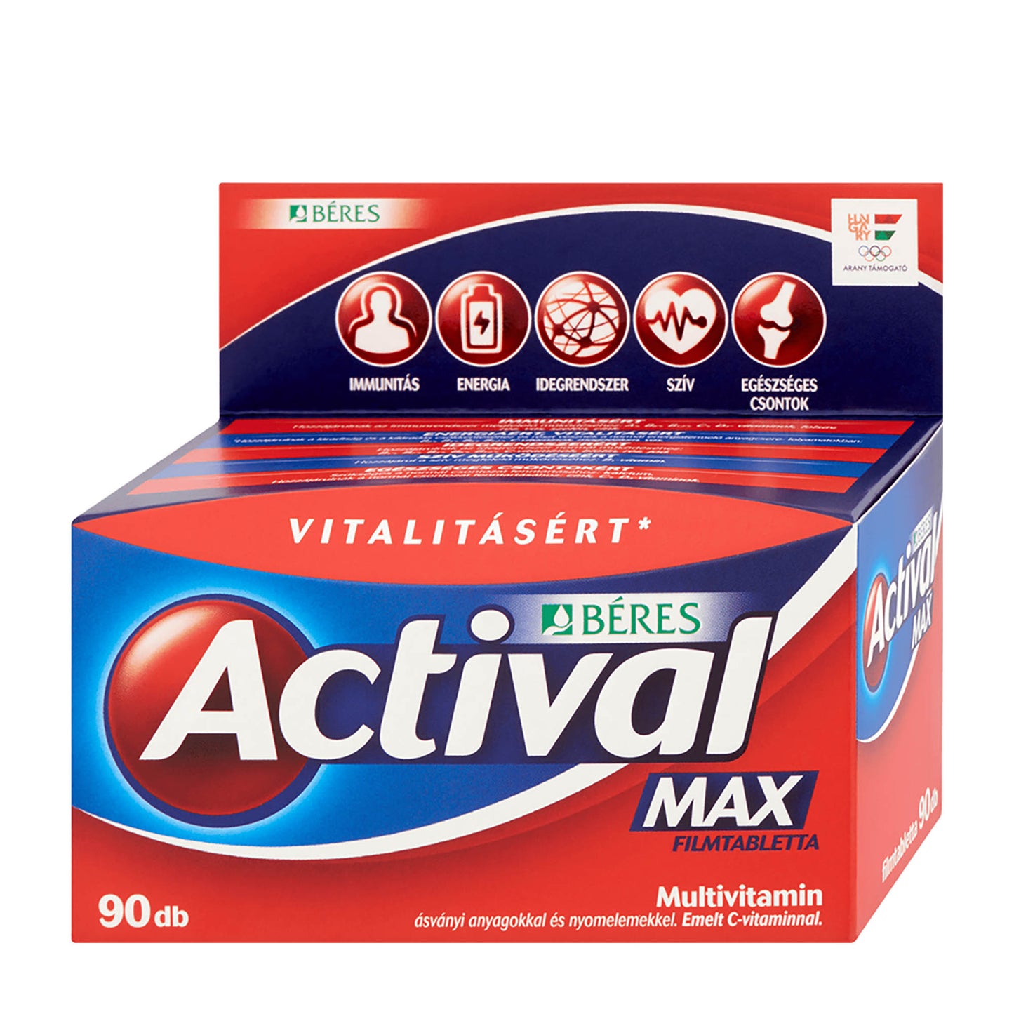 Beres Actival Max daily multivitamin film-coated tablets, 90 Count