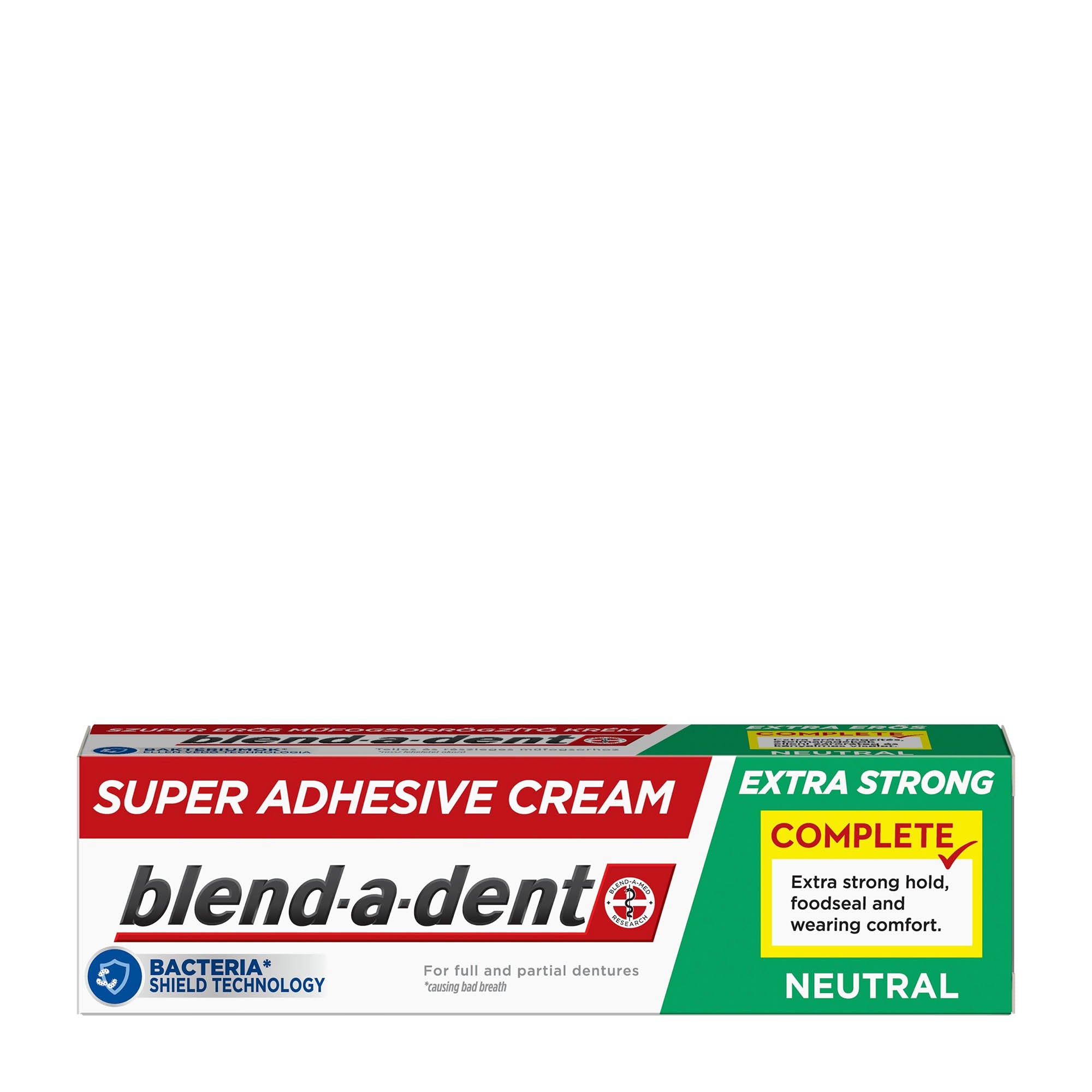 blend-a-dent Complete strong hold no flavor denture adhesive cream, 47 g
