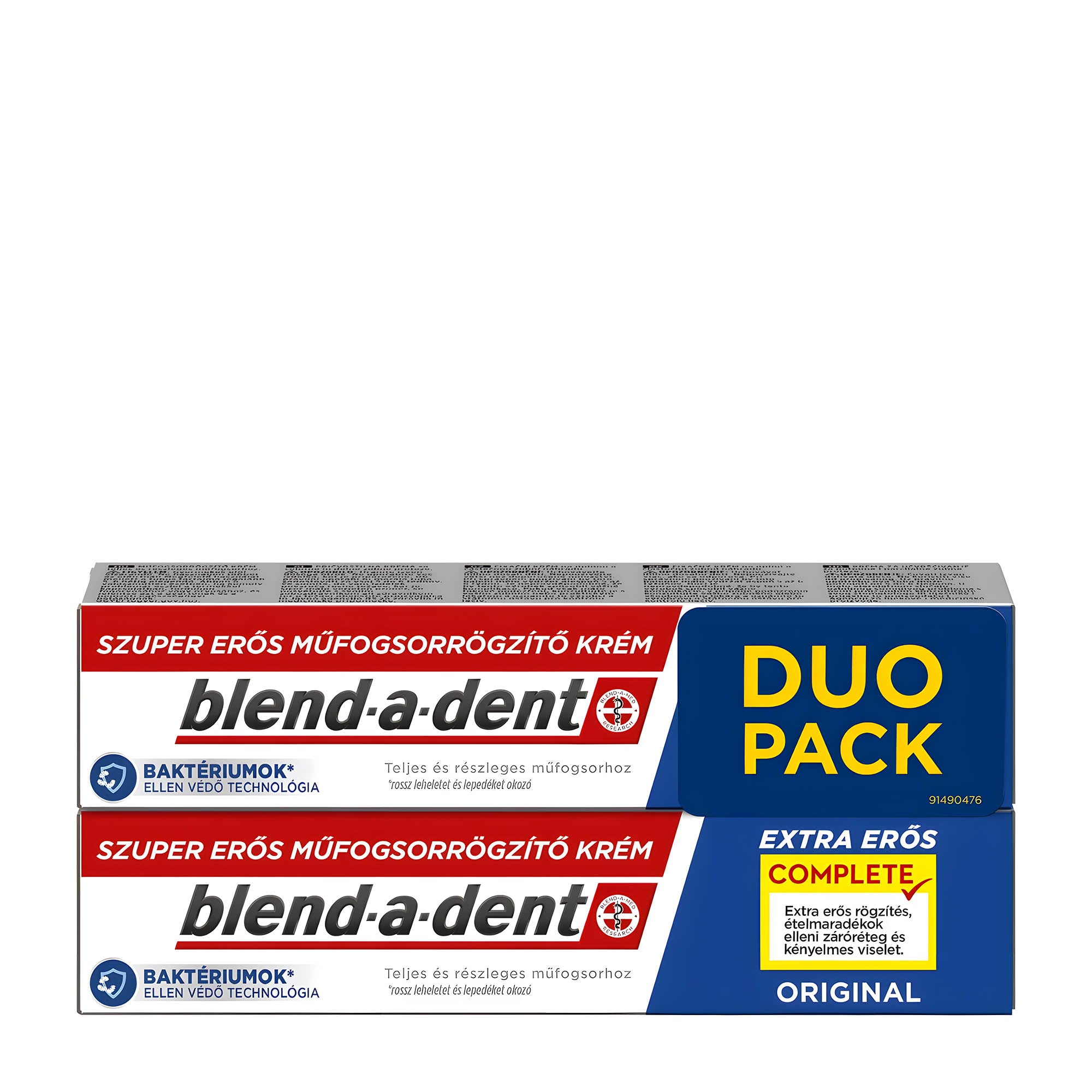blend-a-dent Complete fresh flavor denture adhesive cream duopack, 2x 47 g