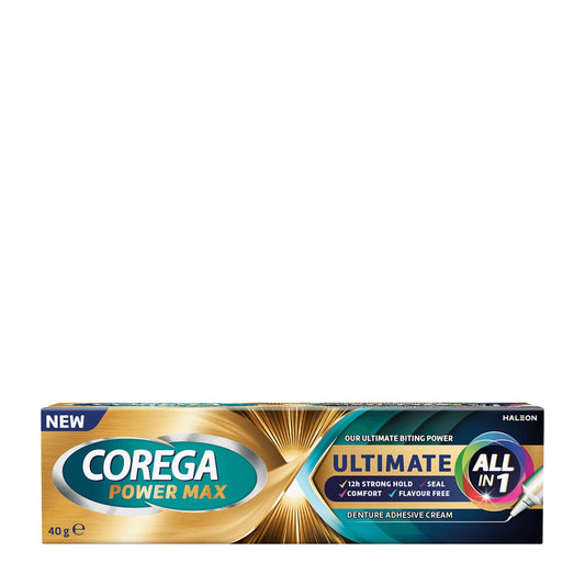 Corega Power Max Ultimate All in 1 Zahnprothesenhaftcreme, 40 g