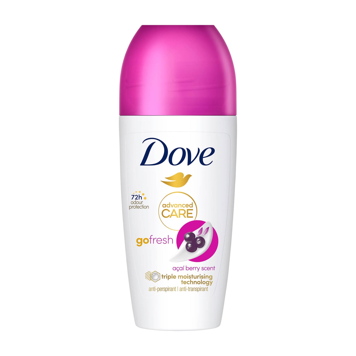 Dove Advanced Care Go Fresh Acai-Beere 48h Antitranspirant Roll-On, 50 ml