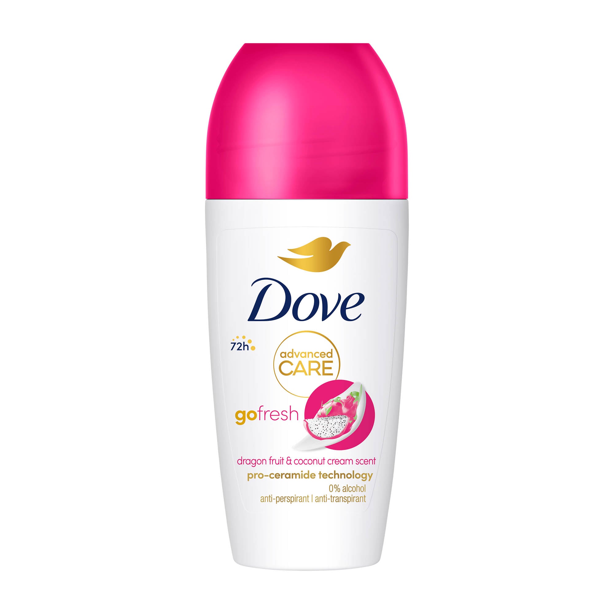 Dove Advanced Care Go Fresh Drachenfrucht- und Kokoscreme 72h Antitranspirant Roll-on, 50 ml