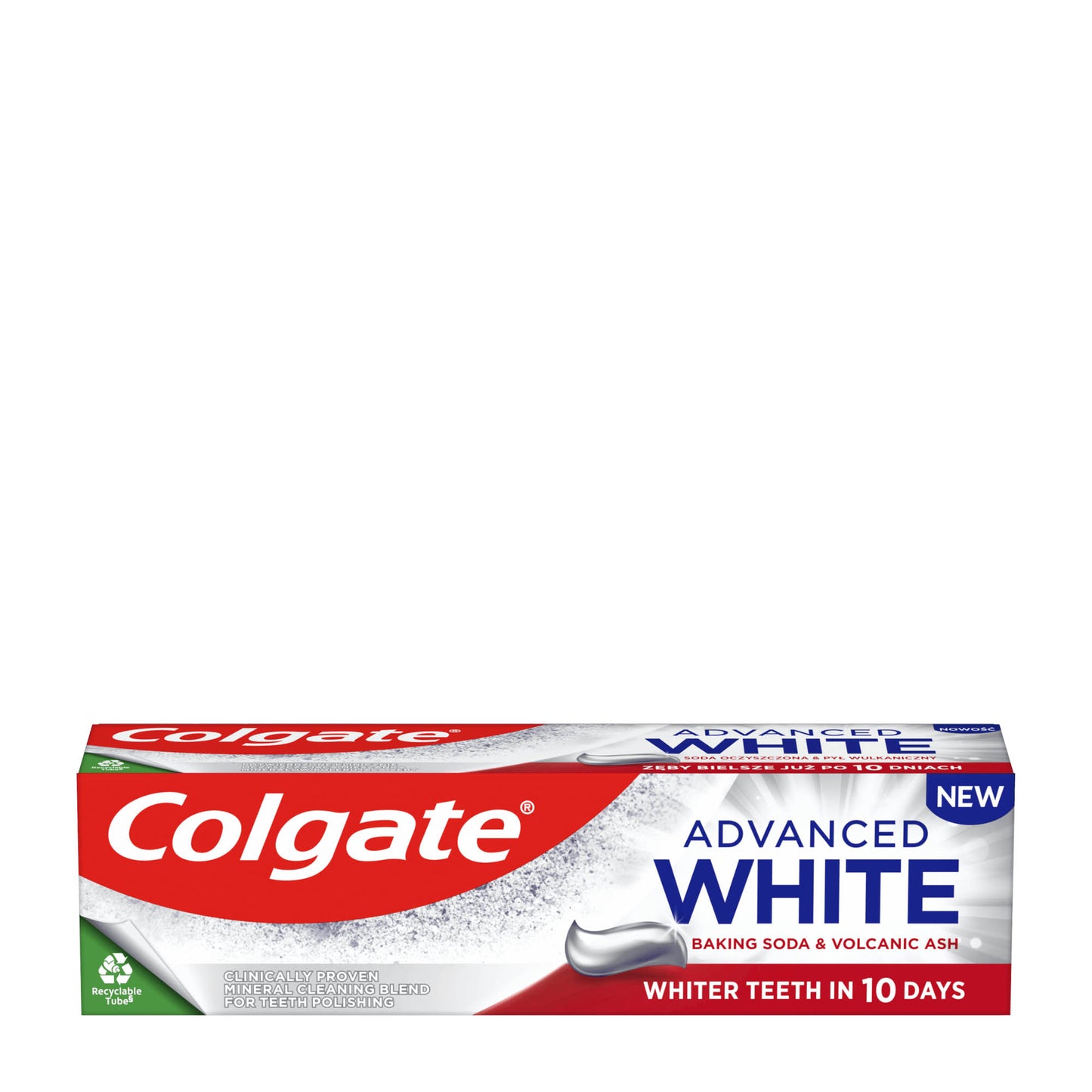 Colgate Advanced White Zahnpasta mit Backpulver und Vulkanasche, 75 ml