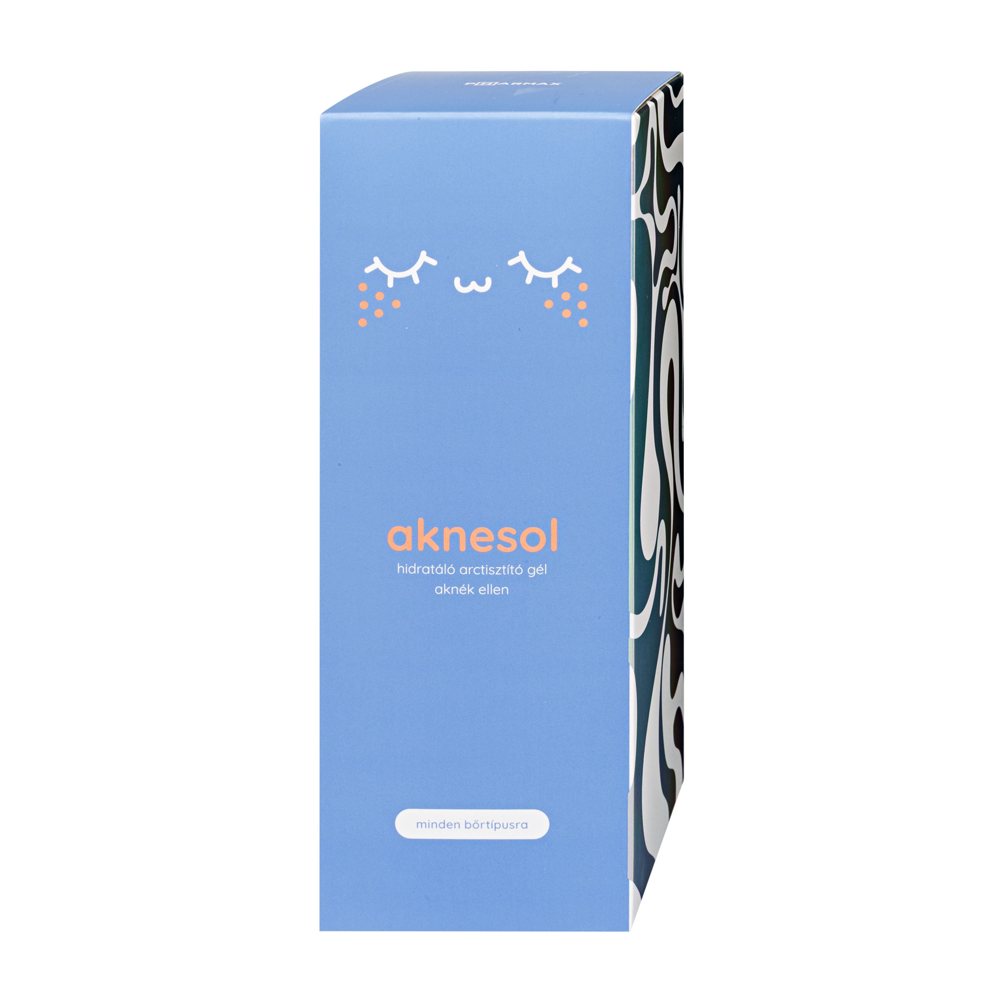 Blue box of Hydrating Cleansing Gel for Acne-Prone Skin with 'aknesol' branding on a white background
