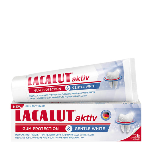 Lacalut Aktiv gum protection & gentle white toothpaste, 75 mL