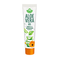 A tube of Herbaria Aloe Vera Gel with chamomile and calendula extracts, featuring green aloe design elements.