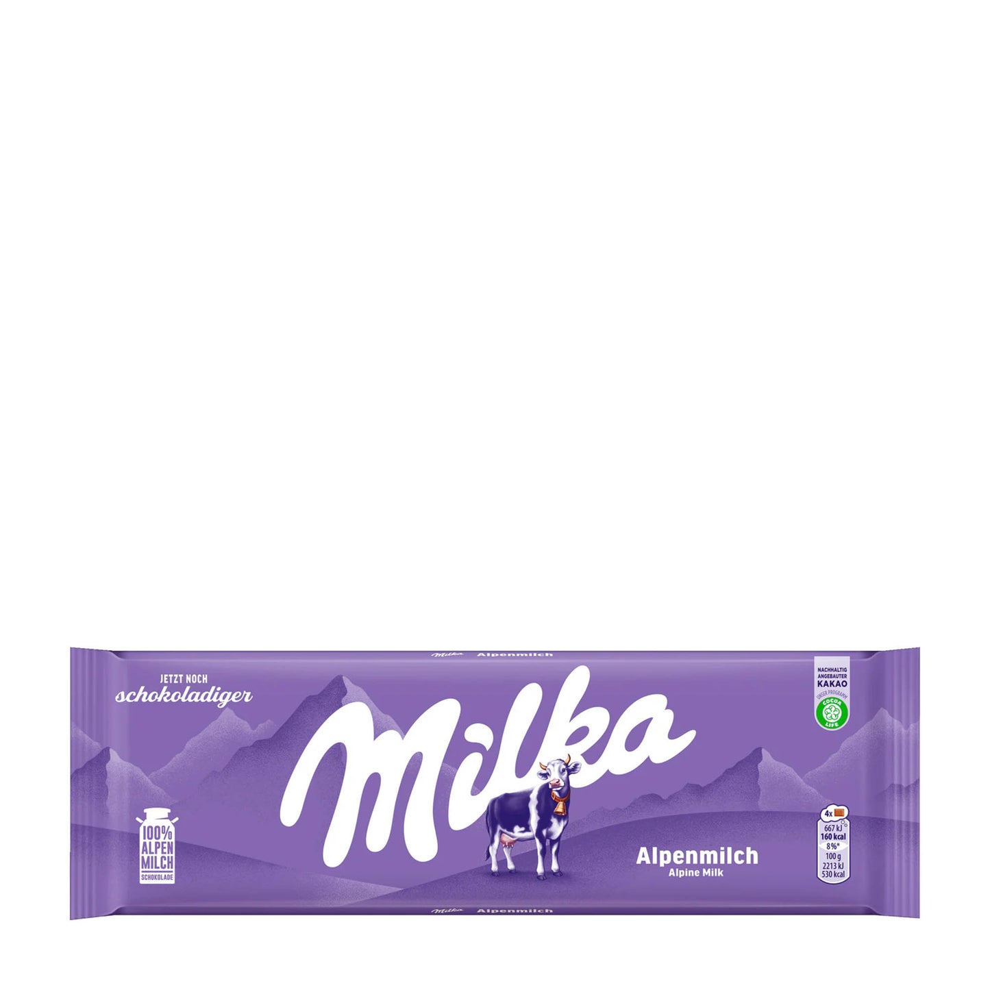 Milka Alpine Milk Chocolate Bar, 270 g