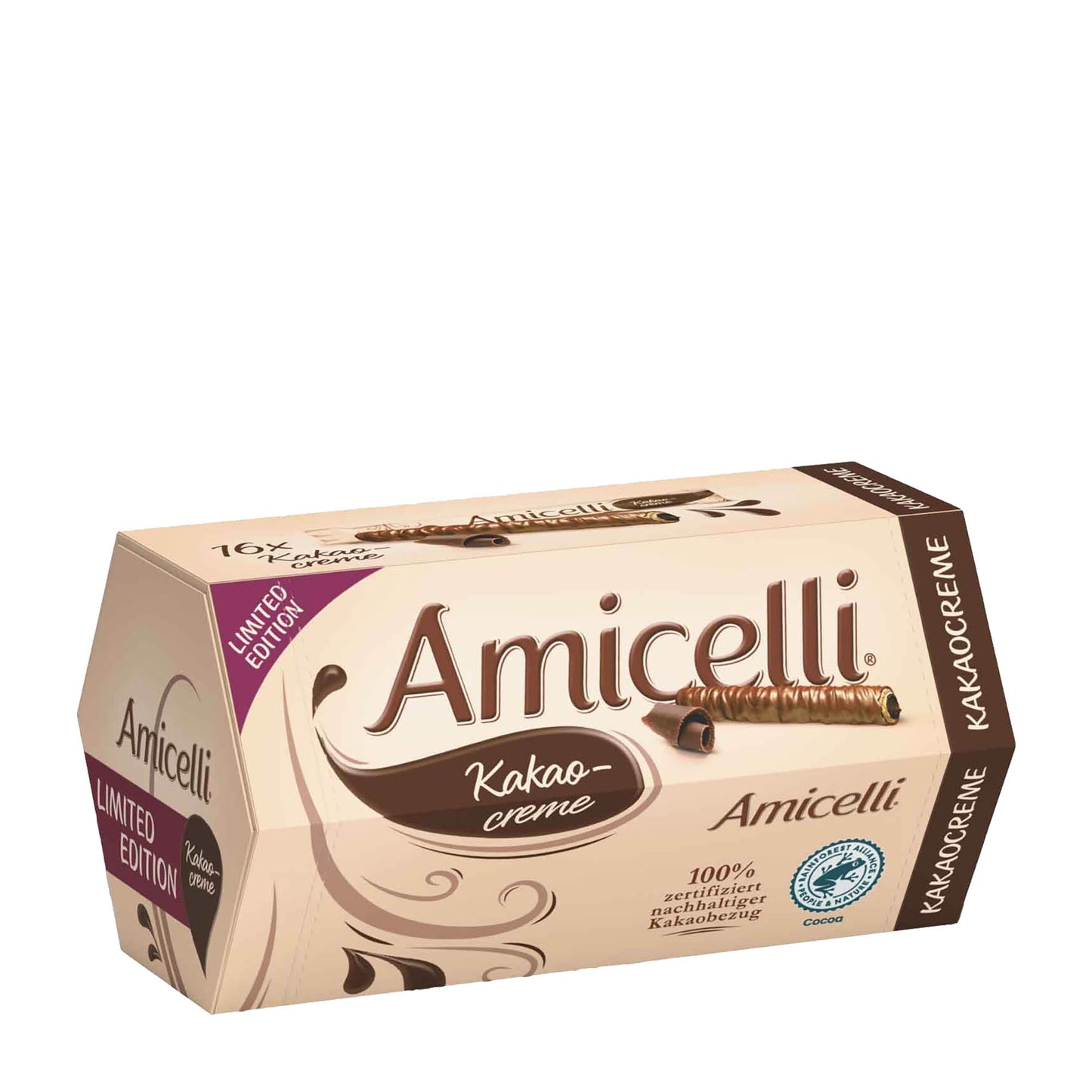 Amicelli Kakaocreme Waffelröllchen, 200 g