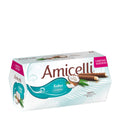 Amicelli Coconut Cream Wafer Rolls packaging on a white background.