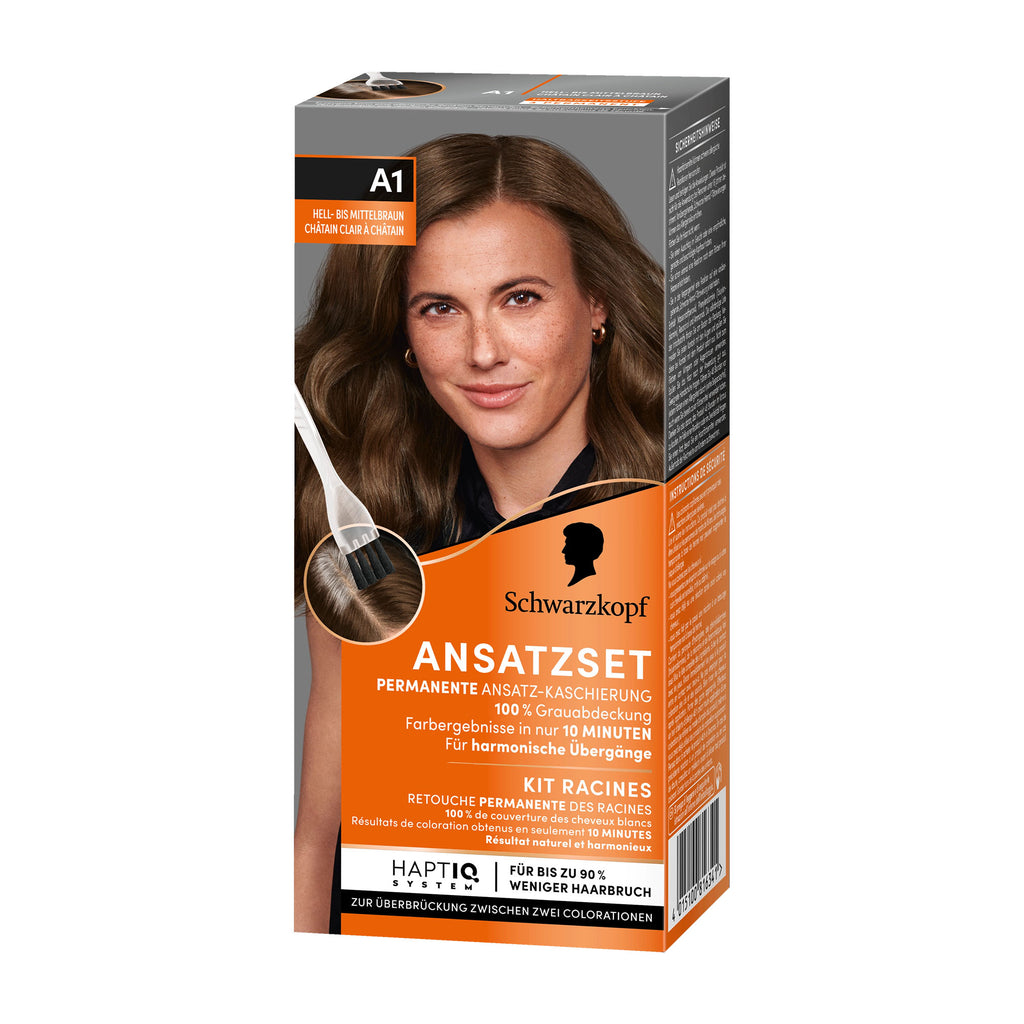 Schwarzkopf Retouche permanente des racines A1 Châtain Clair à Châtain