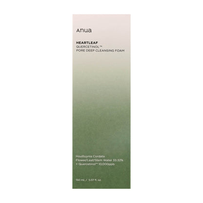 Anua Heartleaf quercetinol pore deep cleansing foam, 150 mL