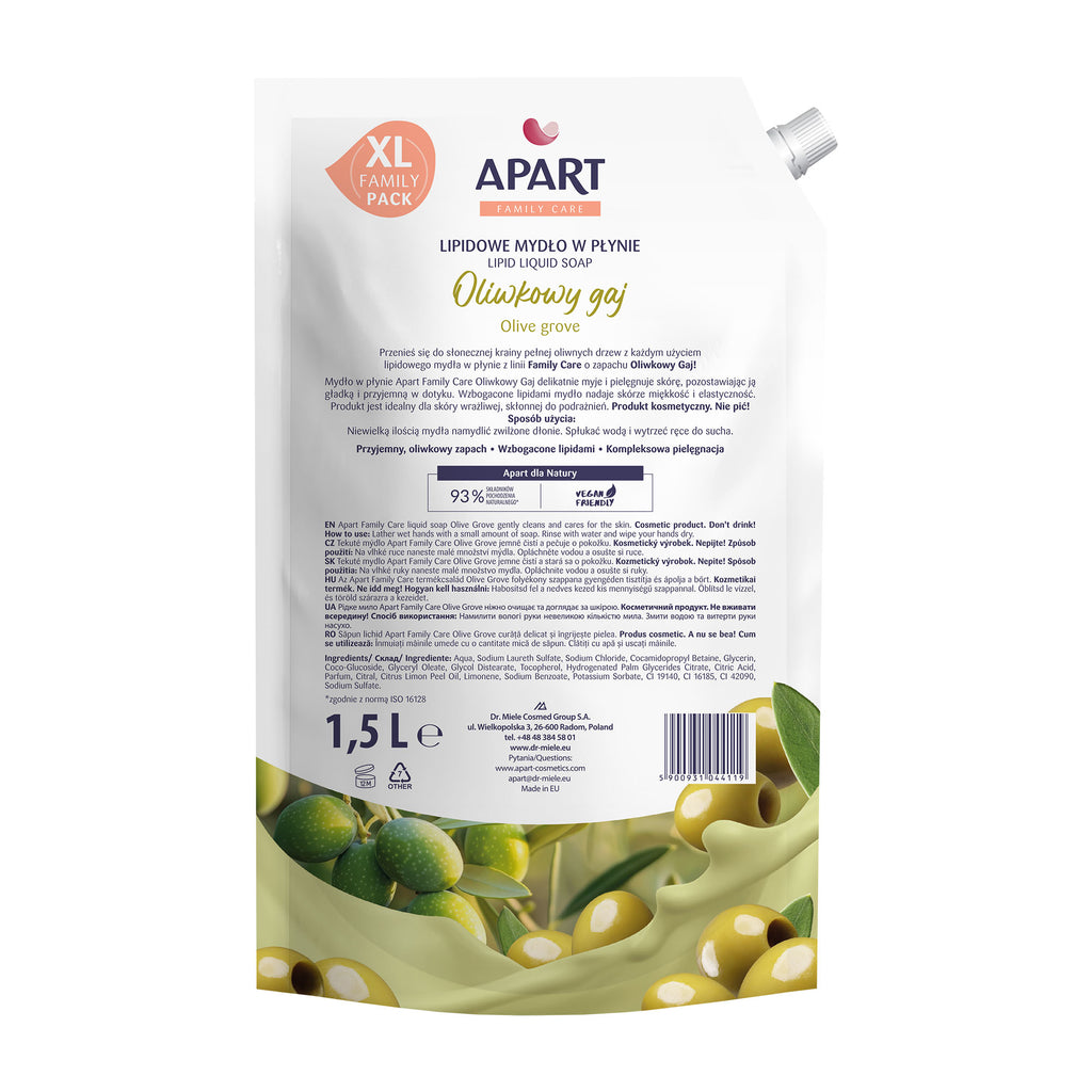 APART Olive Grove lipid liquid soap refill, 1500 mL