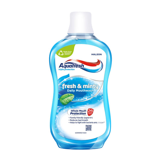 Aquafresh Triple Protection fresh & minty daily mouthwash, 500 mL