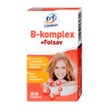 Box of 1x1 Vitamin B-Complex and Folic Acid tablets on a white background