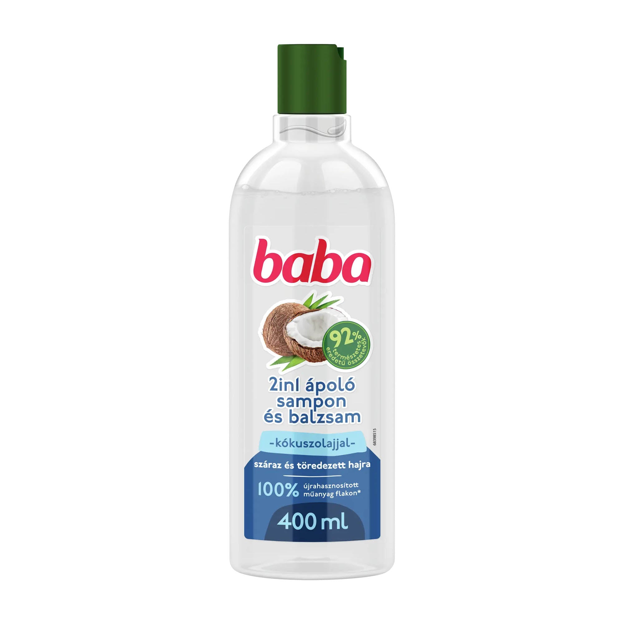 Baba Shampoing et après-shampoing 2 en 1 Huile de Coco, 400 ml