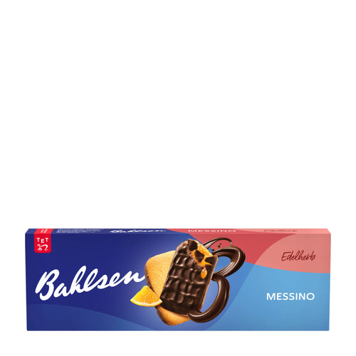 Bakelsen Messino Dark Chocolate pastry packaging on a white background