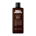 Brown bottle of Bali Gents Tonka Oud 77 body wash on a white background