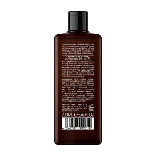 BALI GENTS Body Wash 2in1 Tonka Oud 77, 200 mL