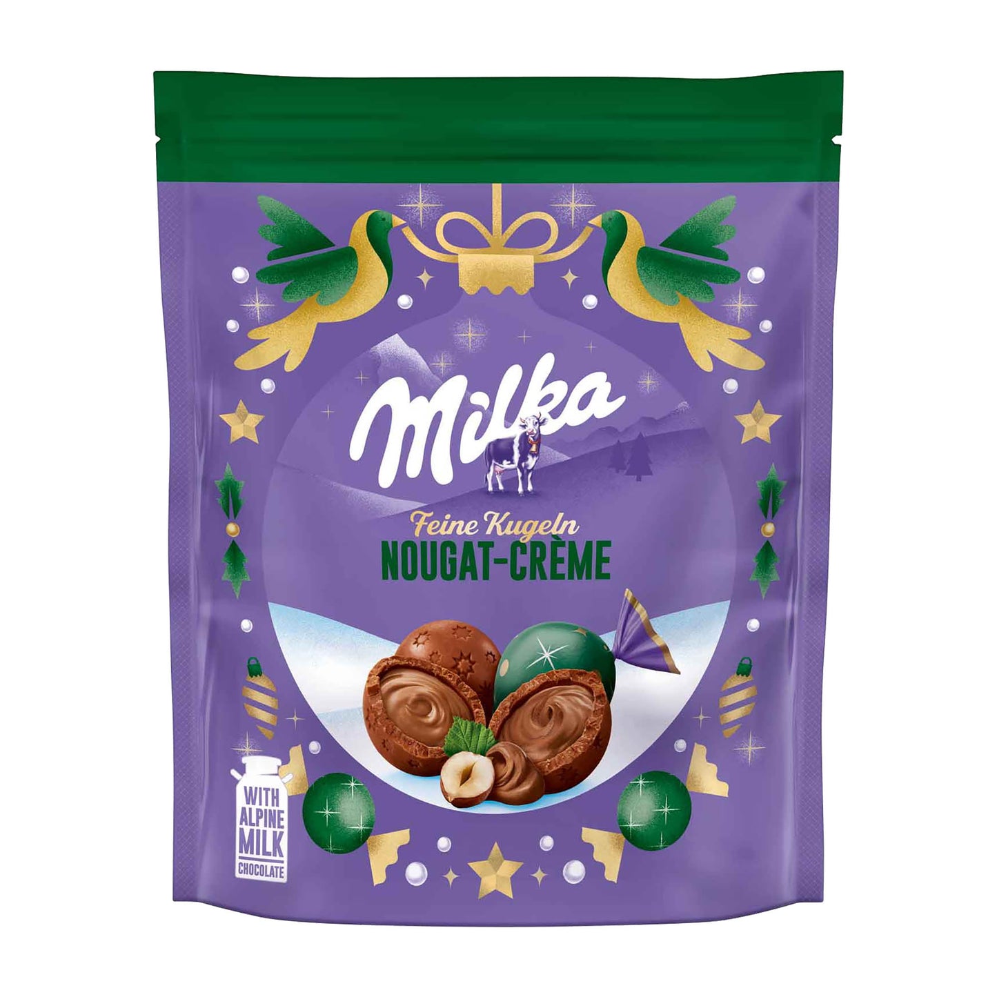 Milka Christmas balls nougat cream, 90 g